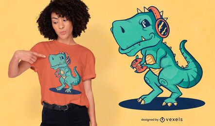 Design de camiseta para jogadores da T-rex