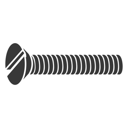 Flat machine screw cut out PNG Design