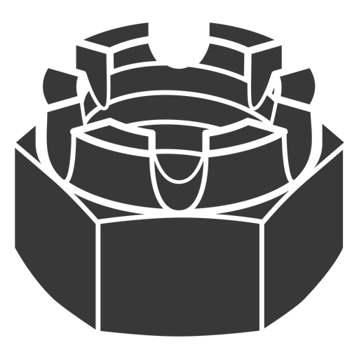 Black castle nut cut out PNG Design