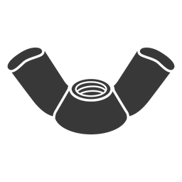Black wing nut cut out PNG Design