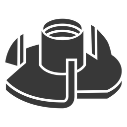 Tee nut cut out PNG Design