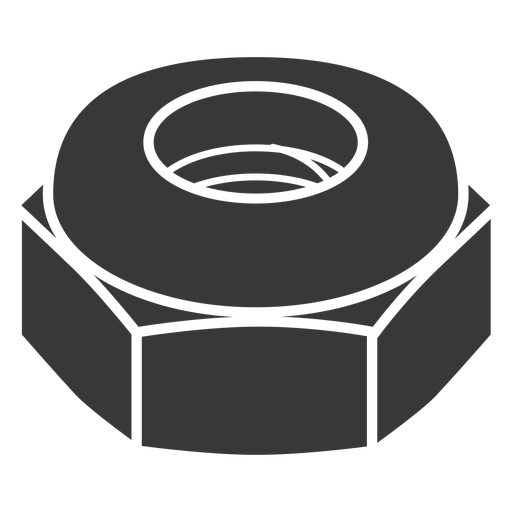 Nylon insert lock nut cut out PNG Design