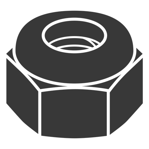 Tall nylon insert lock nut cut out PNG Design