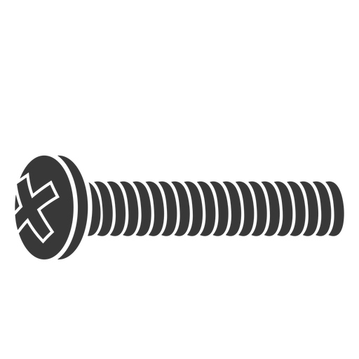 Phillips machine screw cut out PNG Design