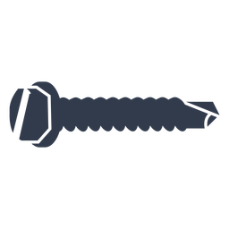 Flat-tipped screw cut out PNG Design