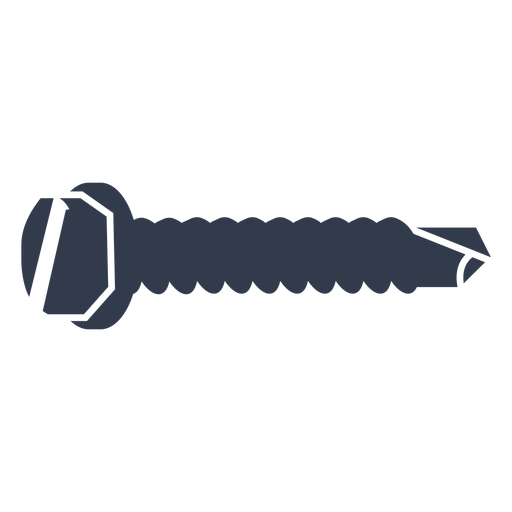 Flat-tipped screw cut out PNG Design