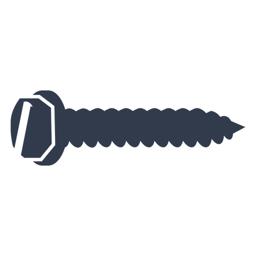 Pointed screw cut out PNG Design