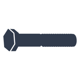 Blue hex bolt cut out PNG Design
