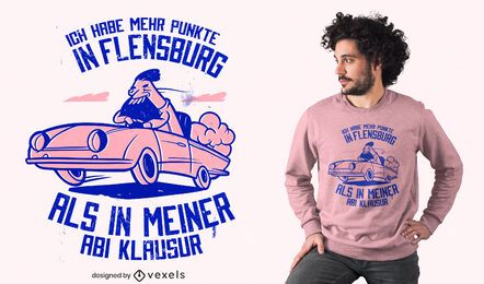 Fast car german quote t-shirt design