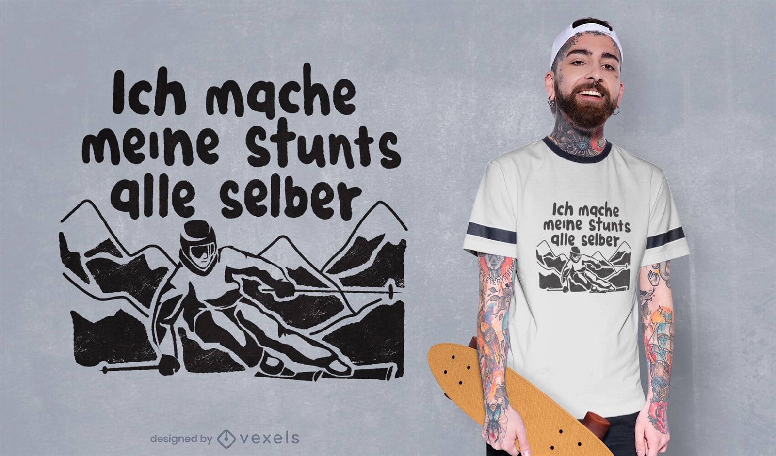 Ski Stunts Sport Zitat T-Shirt Design