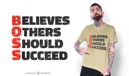 Boss initials motivational t-shirt design Boss initials motivational t-shirt design