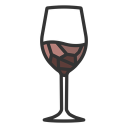 Download Glass Of Wine Color Stroke Transparent PNG & SVG Vector