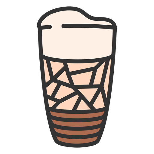 Coffee travel mug color stroke PNG Design