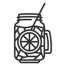 10_Food_Drinks_Detailed Geometric_2_Vinyl Stroke - 2 PNG-Design