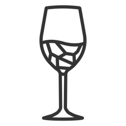 A glass of wine stroke
