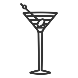 Alcoholic cocktails stroke PNG Design Transparent PNG