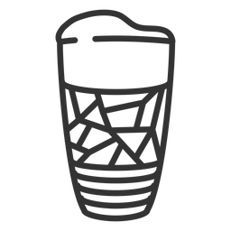 Coffee travel mug stroke PNG Design