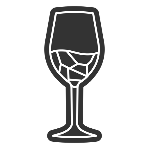 Glass of wine cut out PNG Design