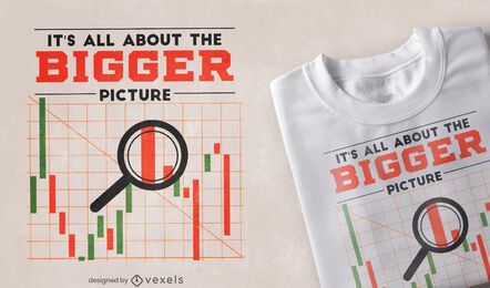 Stock market graph quote t-shirt design