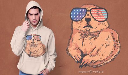 Patriotic prairie dog t-shirt design Patriotic prairie dog t-shirt design