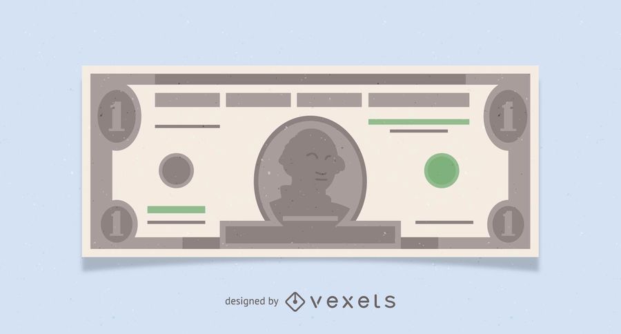Uma ilustração de conta de dólar americano Uma ilustração de conta de dólar americano