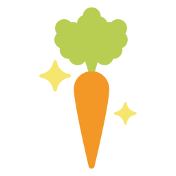 Sparkly carrot flat PNG Design Transparent PNG
