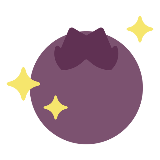 Sparkly blueberry flat PNG Design