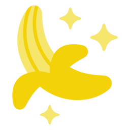 Fruit banana flat PNG Design