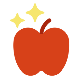 Healthy apple flat PNG Design