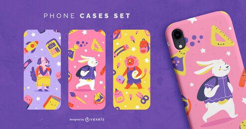 De volta às aulas, design bonito de capa de celular