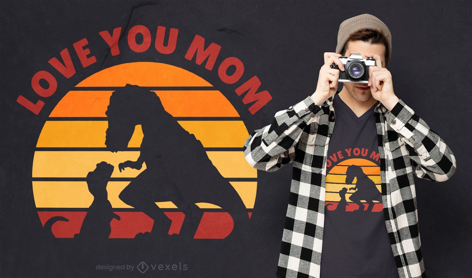 Design de camiseta de dinossauro para o dia das mães