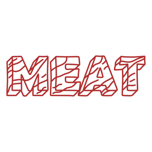 Meat letters stroke