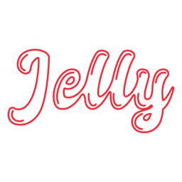 Jelly word stroke PNG Design Transparent PNG