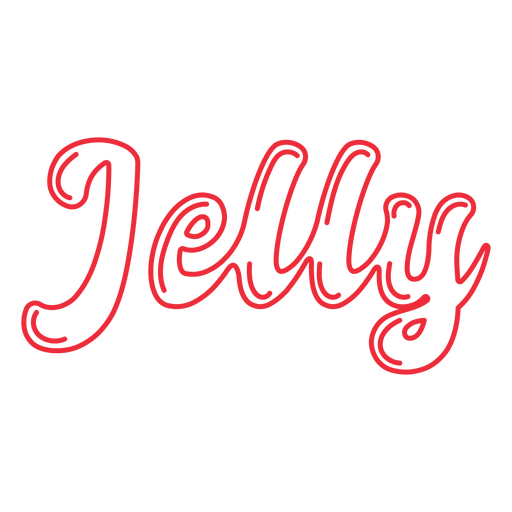 Jelly word stroke PNG Design
