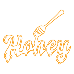 Honey word stroke PNG Design