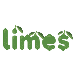 Lime lettering PNG Design