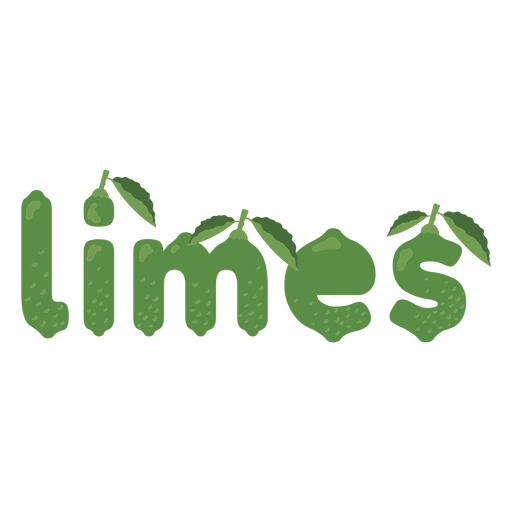 Lime lettering