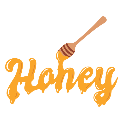 Dripping honey lettering PNG Design