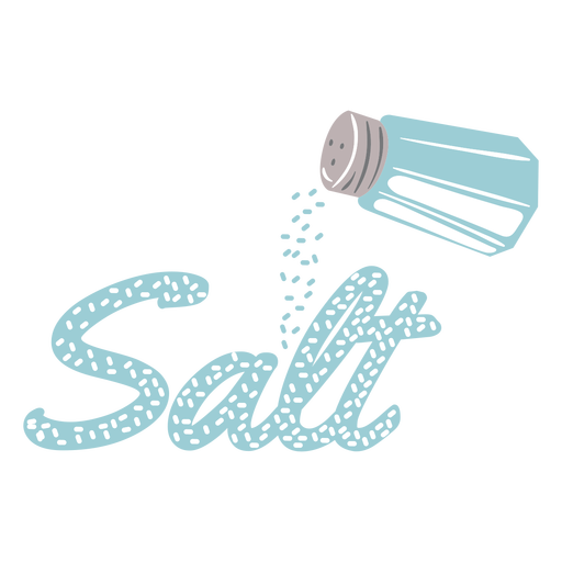 Salt shaker lettering PNG Design