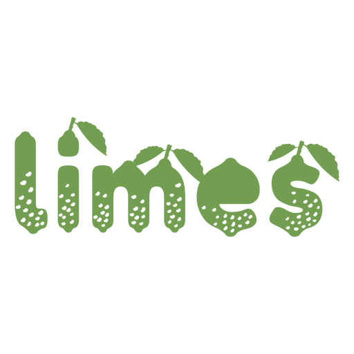 Limes label cut out PNG Design