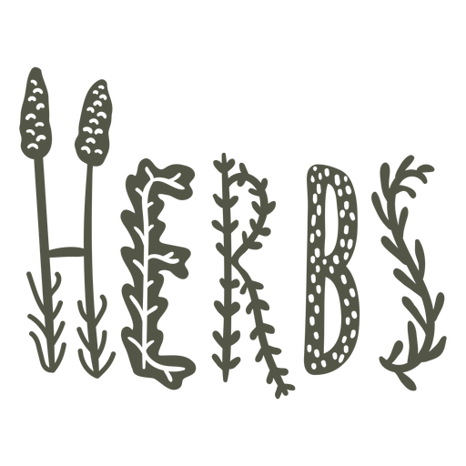 Herbs label cut out