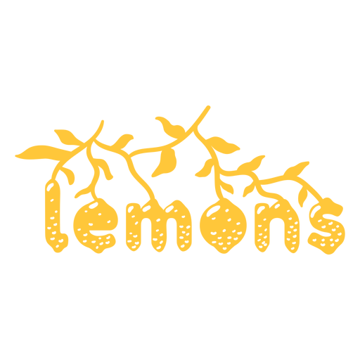 Lemons label cut out PNG Design
