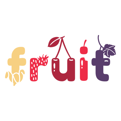 Fruit label cut out PNG Design