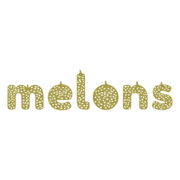 Melons label cut out PNG Design