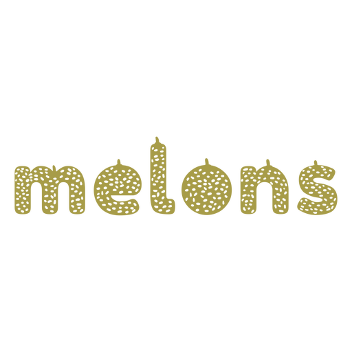 Melons label cut out PNG Design