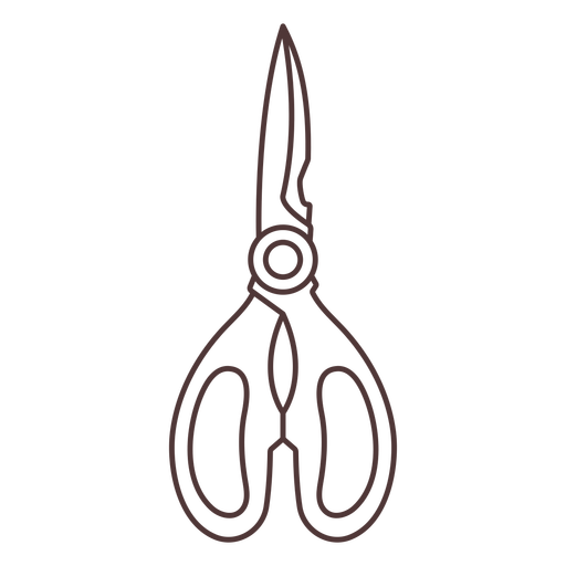 Crafting scissors stroke PNG Design