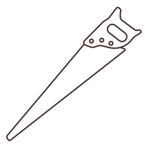 Hand saw stroke PNG Design