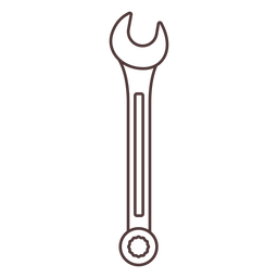 French wrench stroke PNG Design
