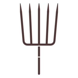 Small rake cut out PNG Design