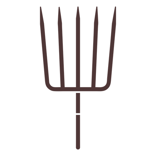 Small rake cut out PNG Design